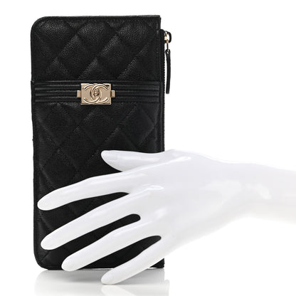 Chanel Caviar Quilted Boy iPhone Pouch Black 2 of 8