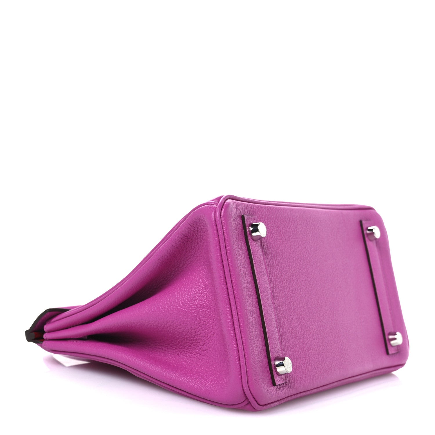 Hermes Taurillon Novillo Verso Birkin 25 Magnolia Rouge Casaque 9 of 11