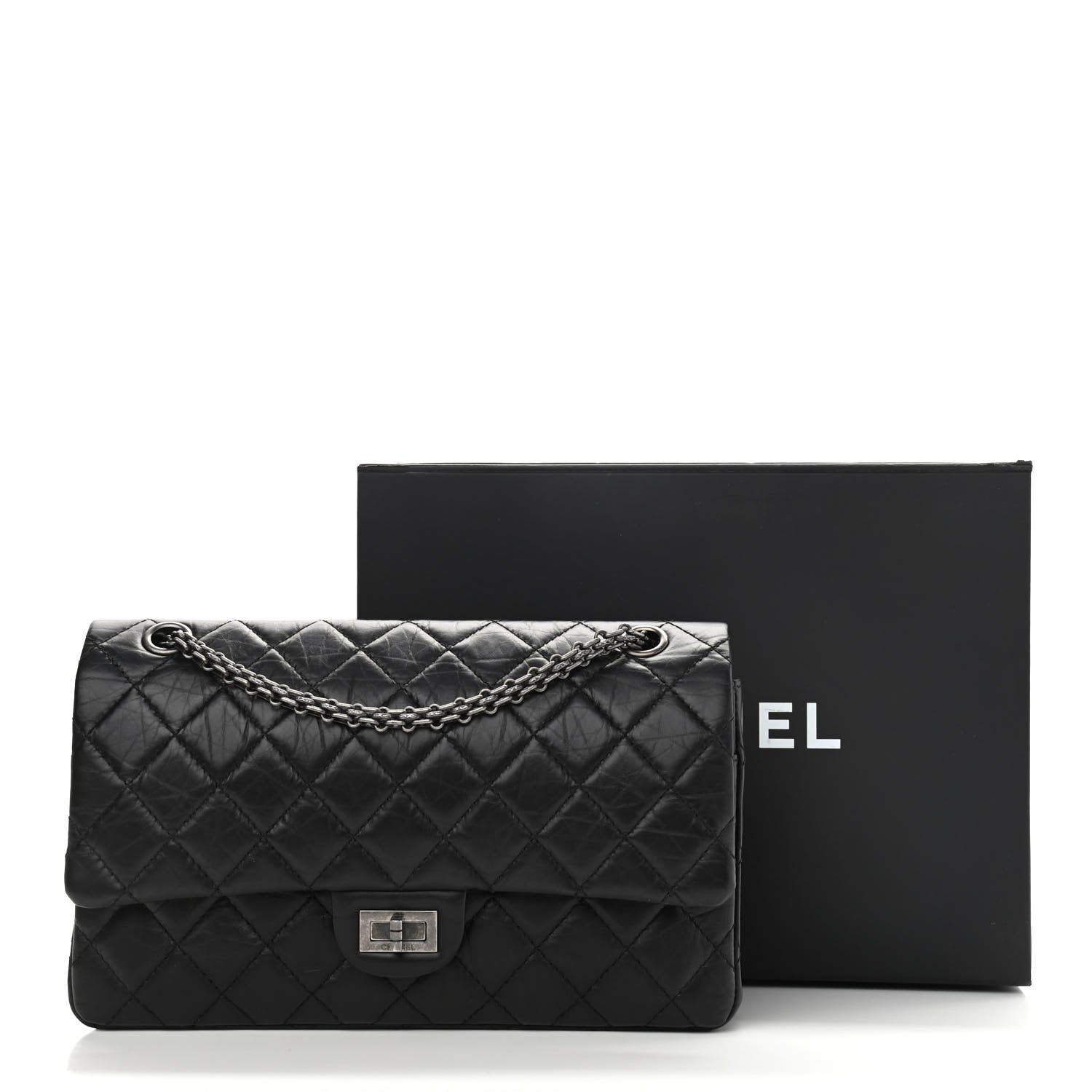 Chanel Aged Calfskin Quilted 2.55 Reissue 226 Flap Black 11 of 11