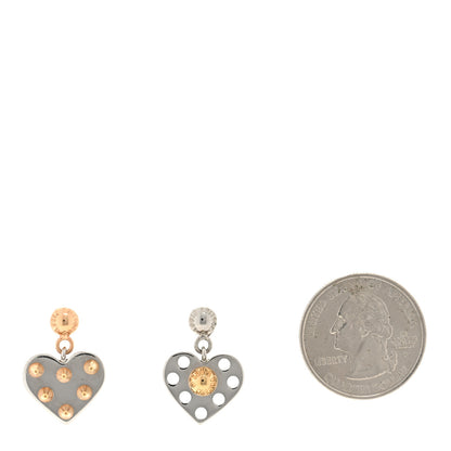 Louis Vuitton Metal Spiky Valentine Earrings Silver Gold 2 of 4