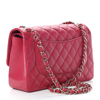 Chanel Caviar Quilted Jumbo Double Flap Dark Pink 3 of 9