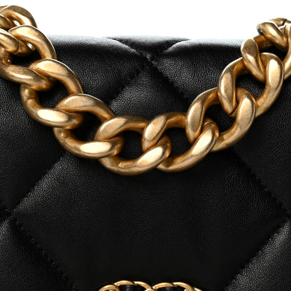 Chanel Lambskin  Quilted Large Chanel 19 Flap Black 8 of 13