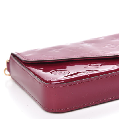 Louis Vuitton Vernis Felicie Chain Wallet Magenta 12 of 13