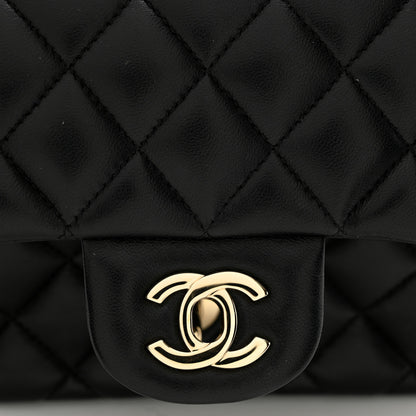 Chanel Lambskin Quilted Mini Square Flap Black 12 of 13