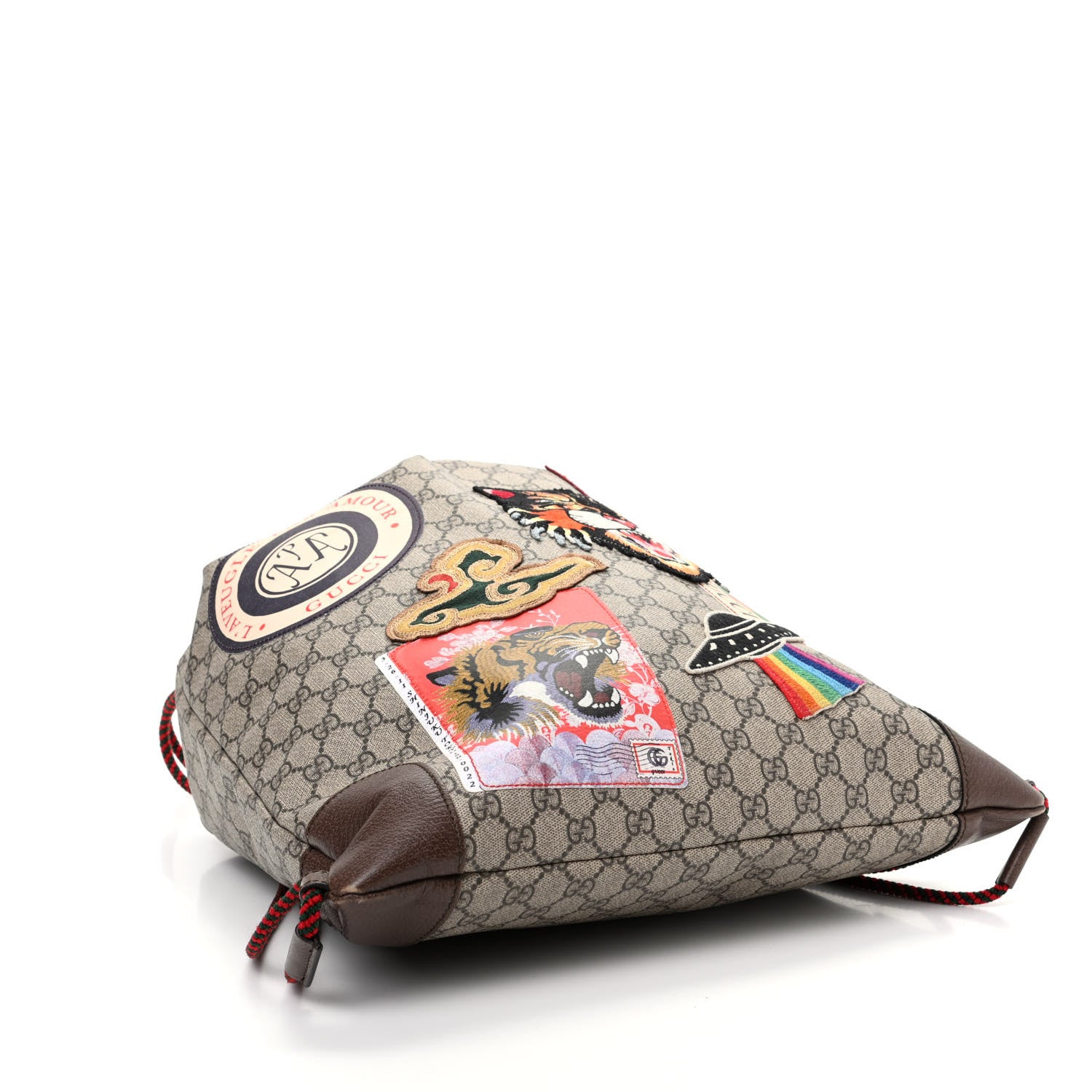 Gucci Soft GG Supreme Monogram Courrier Drawstring Backpack 4 of 9
