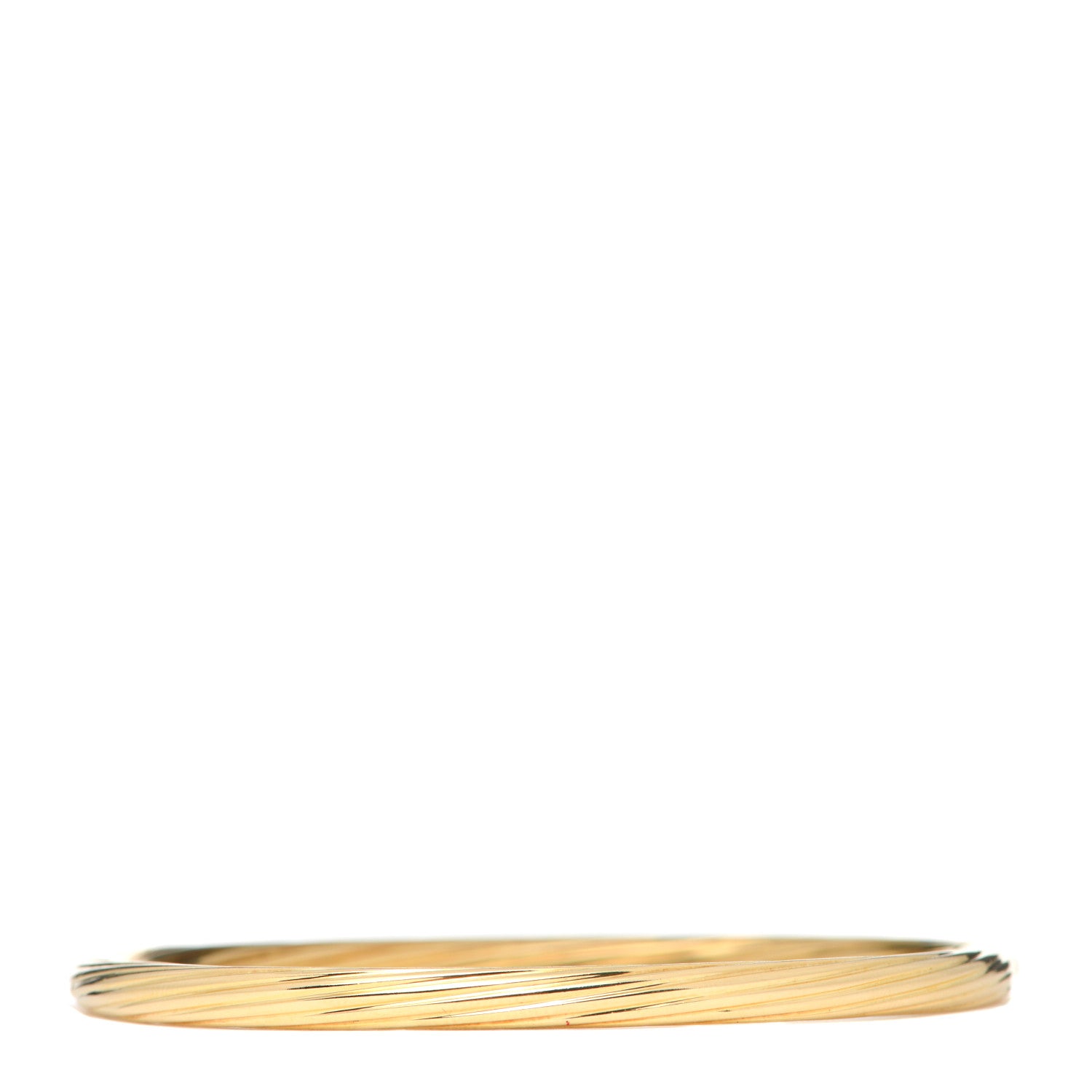 Cartier 18K Yellow Gold Hinged Twist Bangle Bracelet 1 of 4