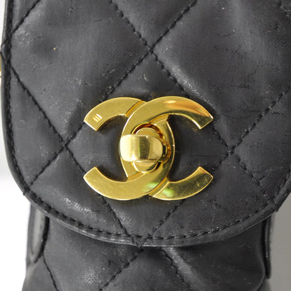 Chanel Umbrella w Quilted Waterproof Case Black 6 of 6