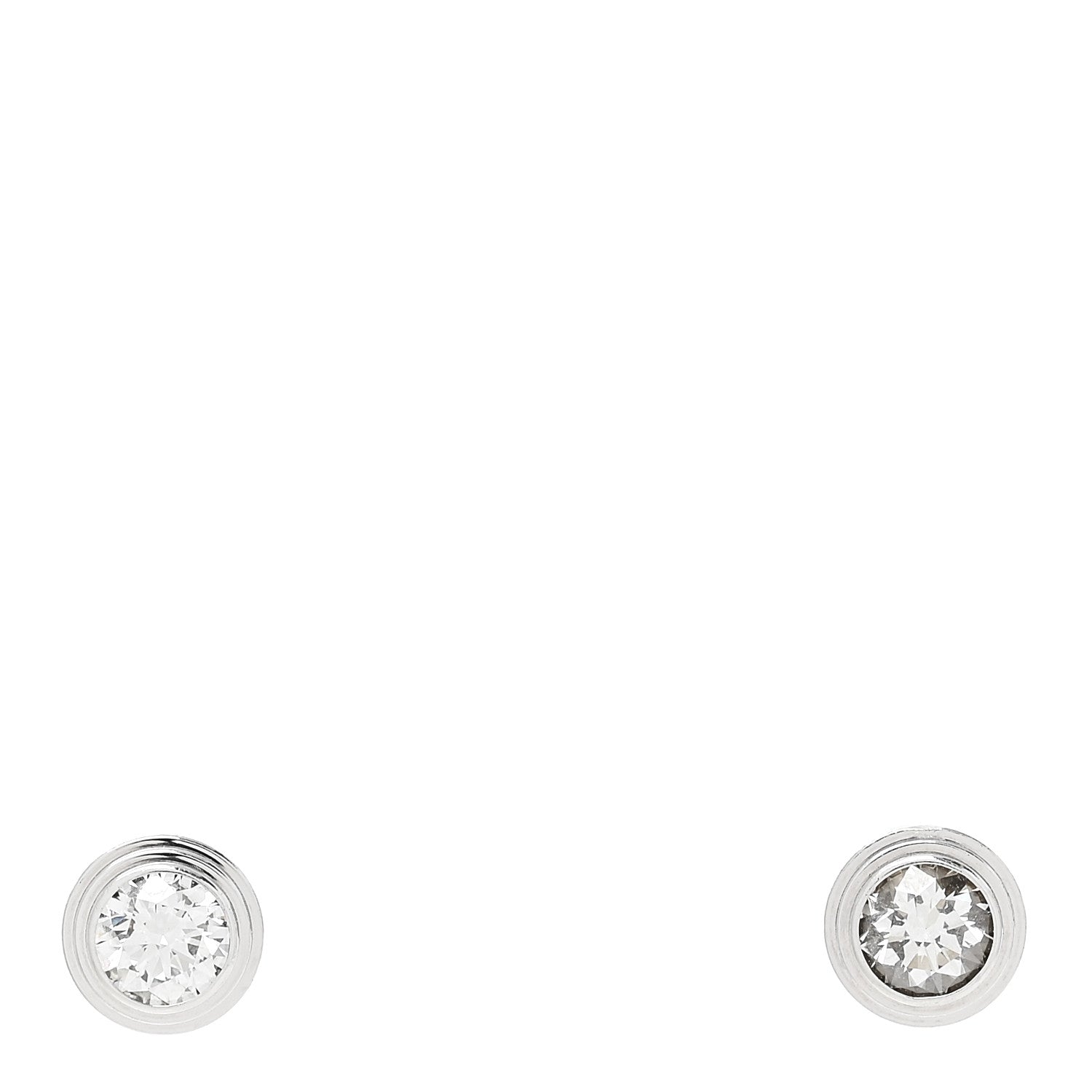 Cartier 18K White Gold Diamond MM D'Amour Earrings 1 of 5