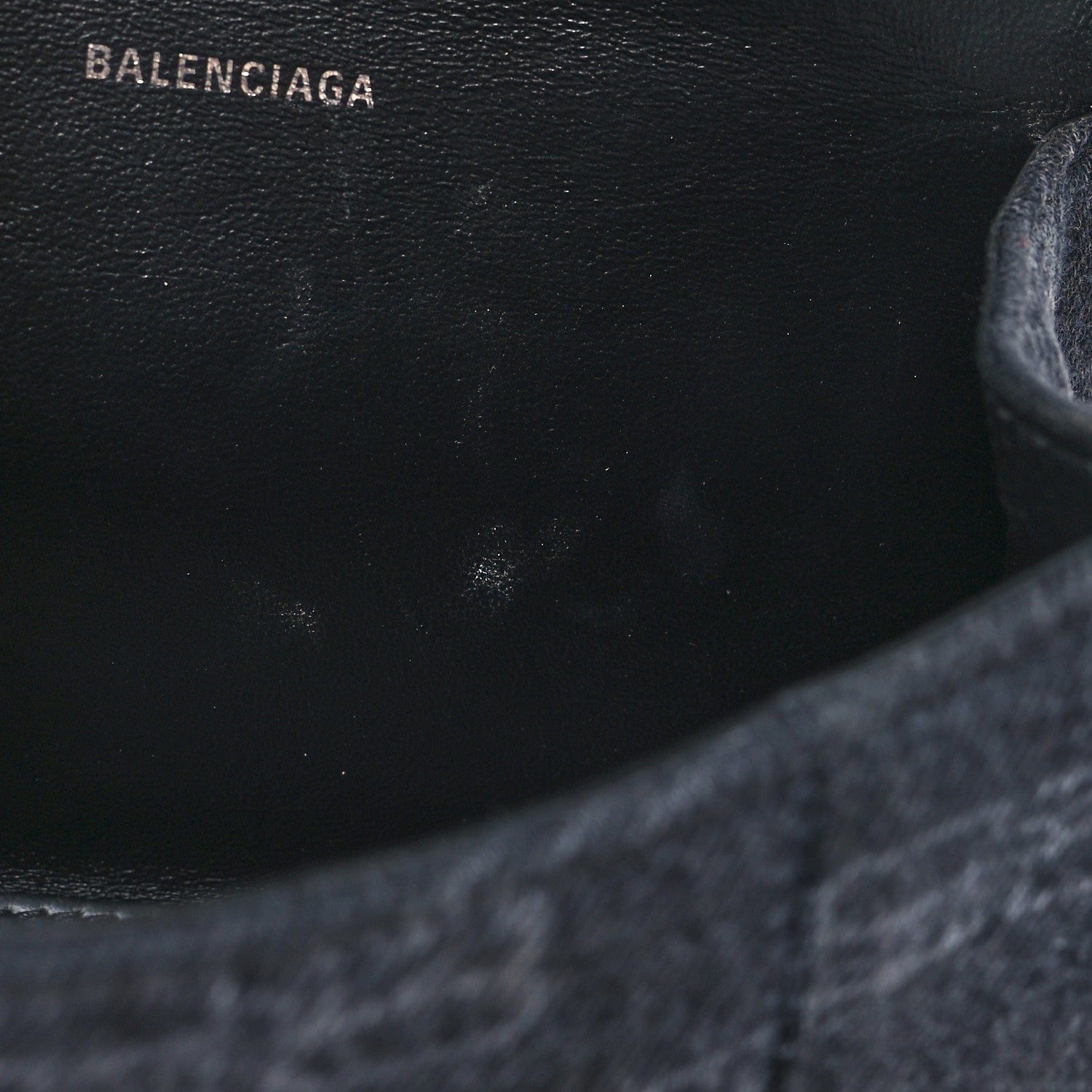 Balenciaga Washed Denim BB Monogram Hourglass Top Handle Bag XS Black 12 of 12