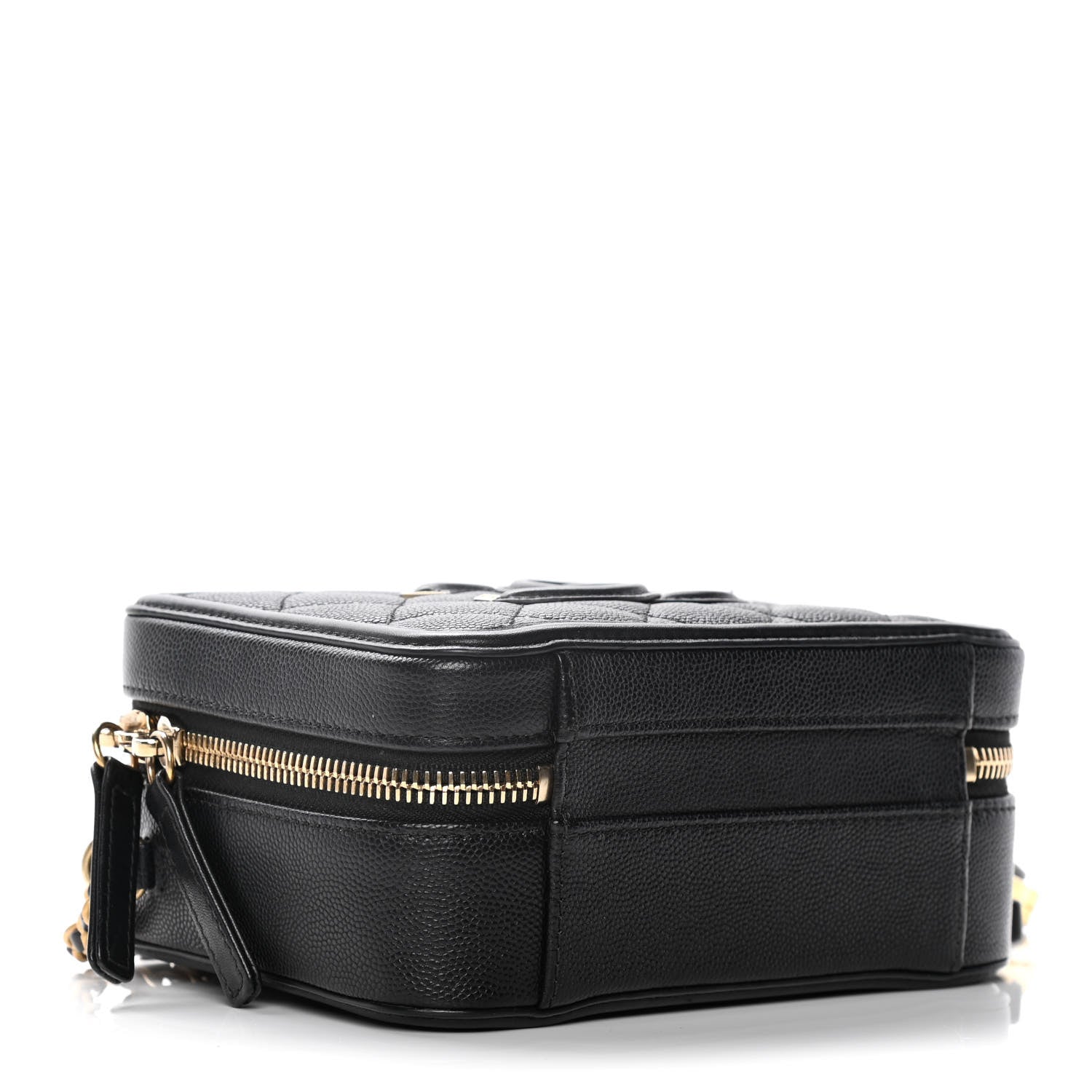 Chanel Caviar Quilted Small CC Filigree Vanity Case Black 4 of 12