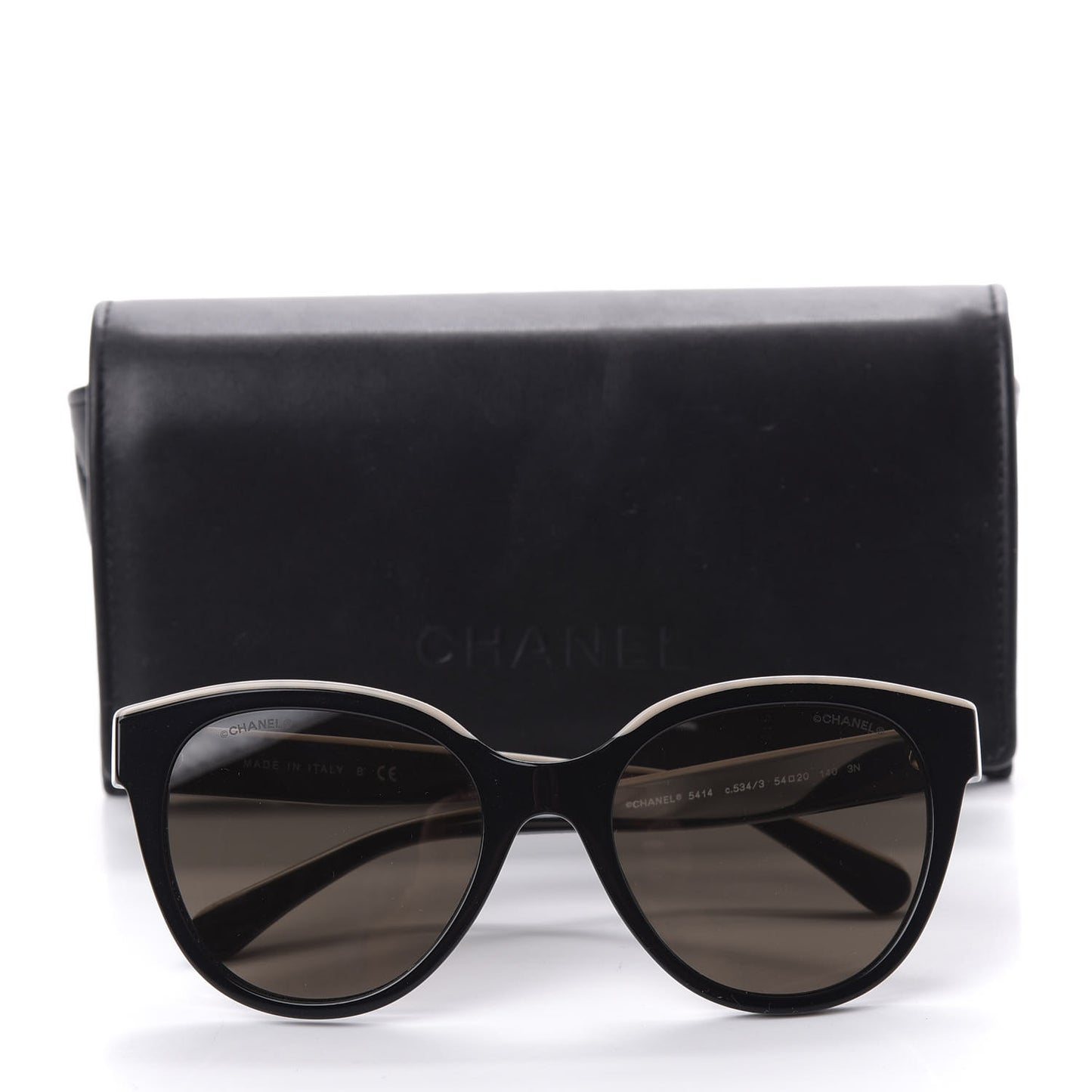 Acetate CC Butterfly Sunglasses 5414 Black Beige