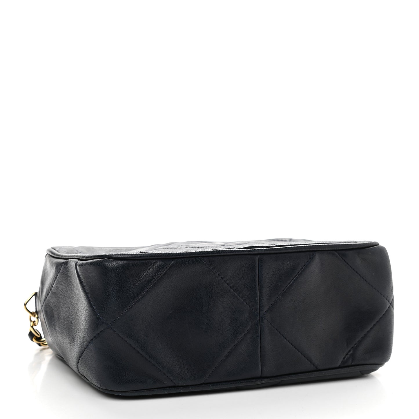 Lambskin Quilted CC Tassel Camera Case Navy