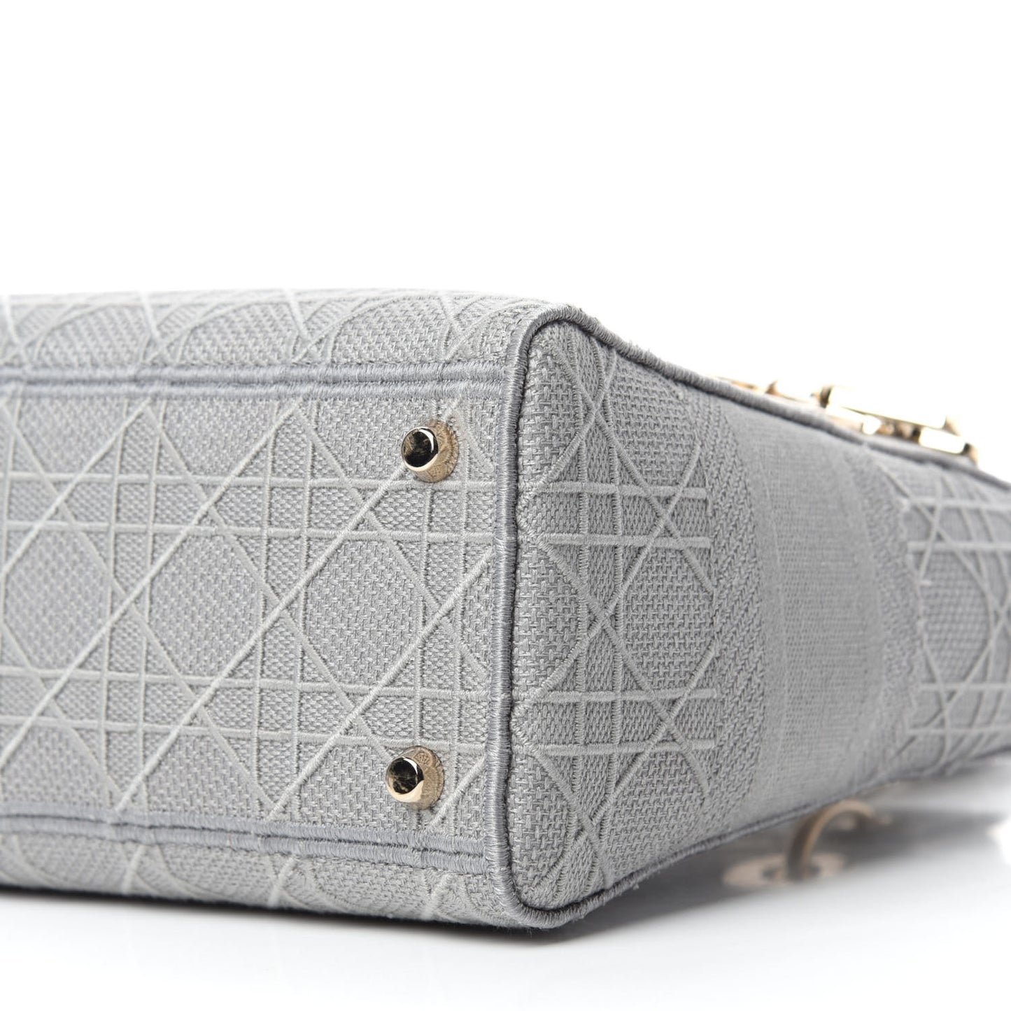 Canvas Embroidered Cannage Medium Lady D-Lite Gray