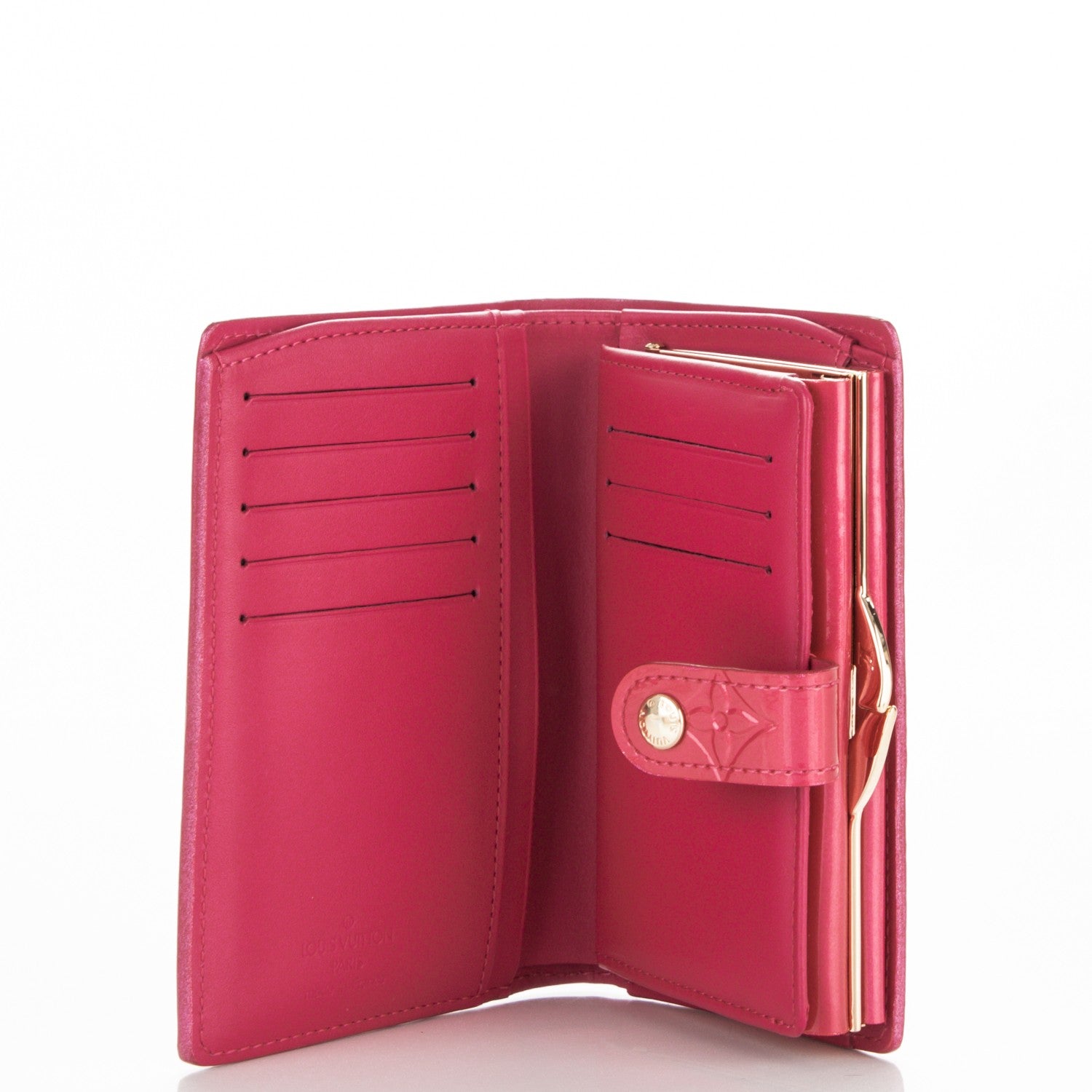 Louis Vuitton Vernis French Purse Wallet Rose Pop 5 of 6