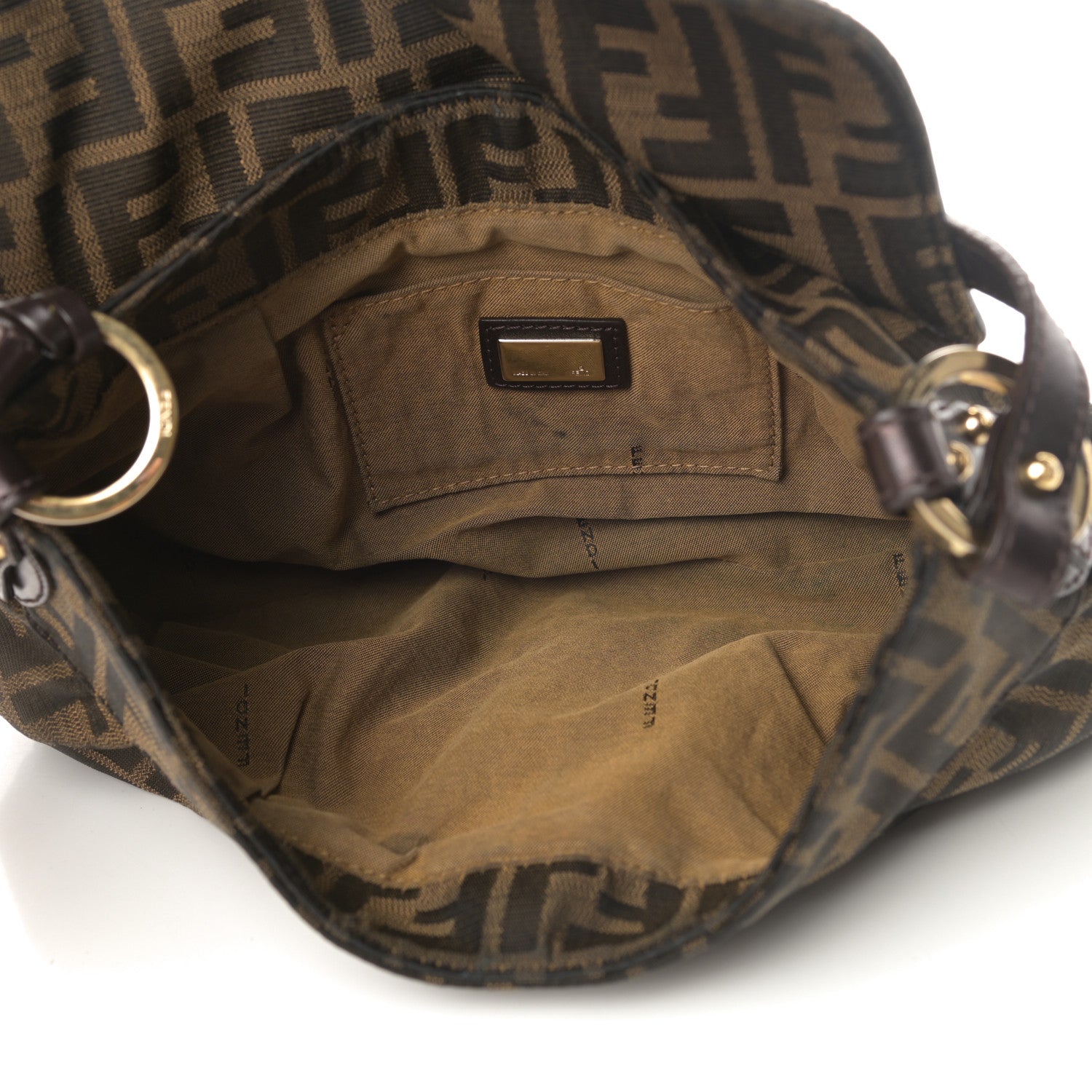 Fendi Zucca Small Chef Shoulder Bag Tobacco 5 of 16