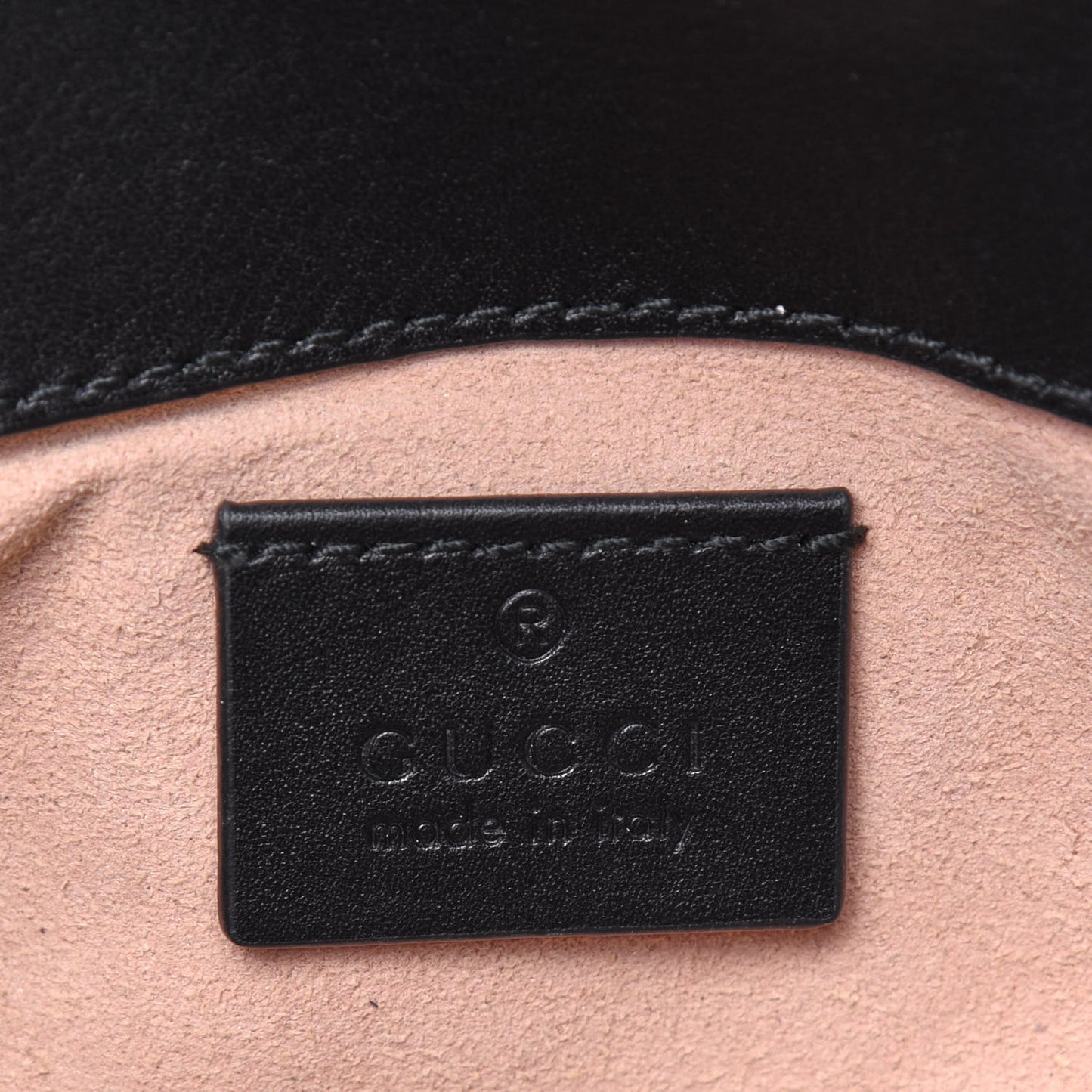 Calfskin Matelasse Super Mini GG Marmont Shoulder Bag Black