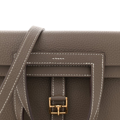 Hermes Taurillon Clemence Halzan 25 Etoupe 7 of 10