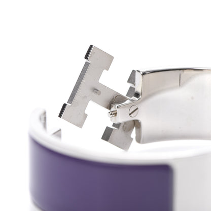 Hermes Enamel Wide Clic Clac H Bracelet GM Pourpre 5 of 5
