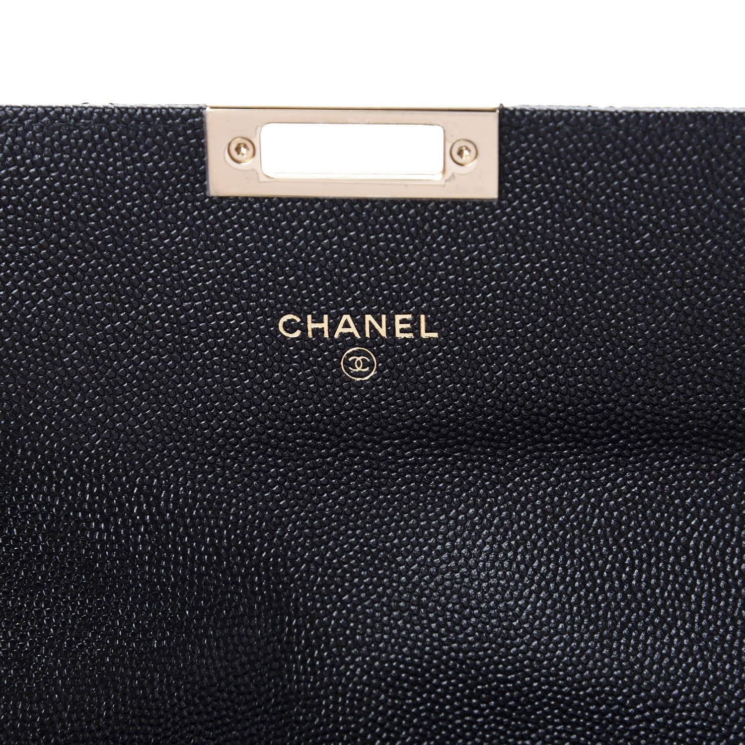 Chanel Caviar Quilted Large Golden Class Gusset Flap Wallet Black 7 of 7