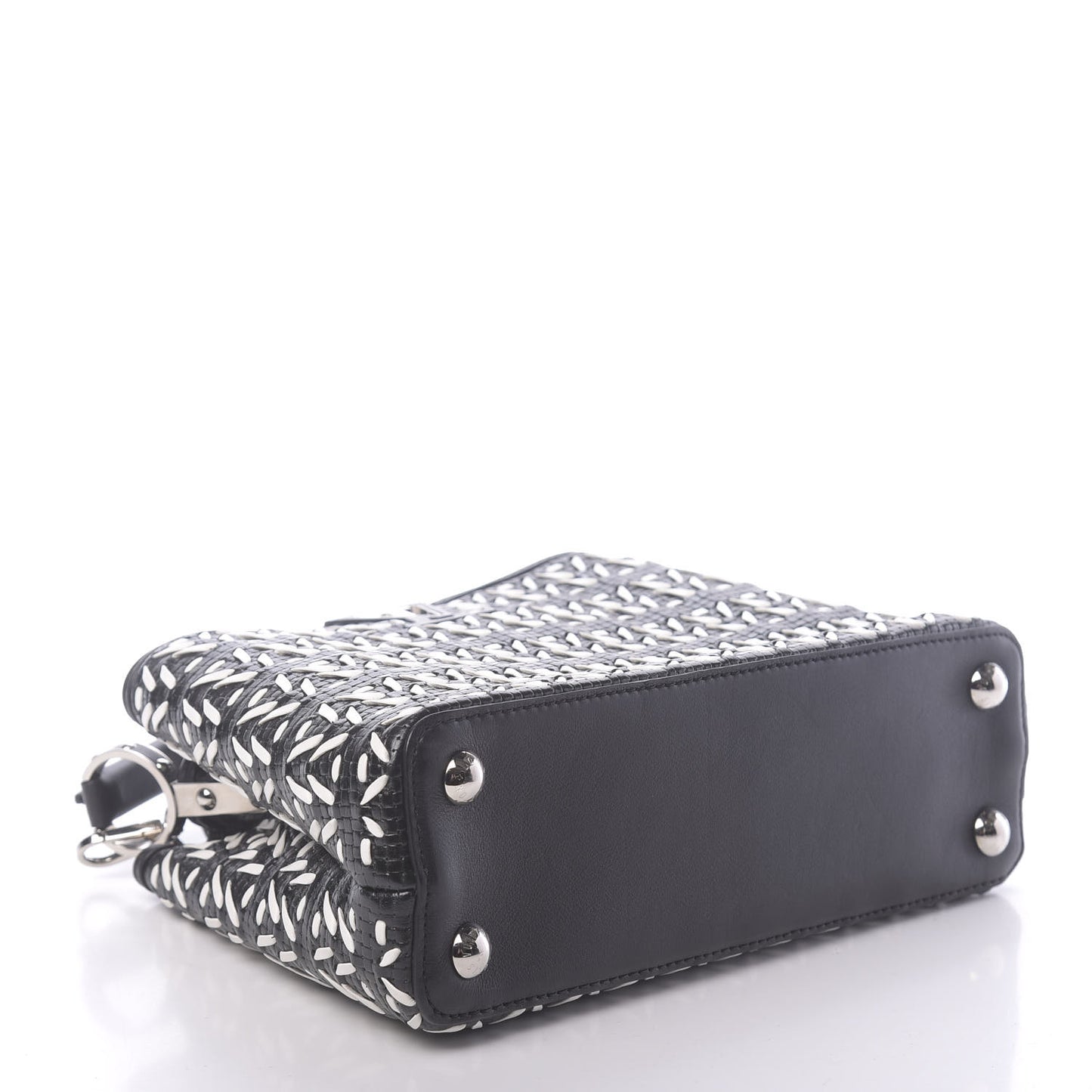 Calfskin Plaited Capucines BB Black