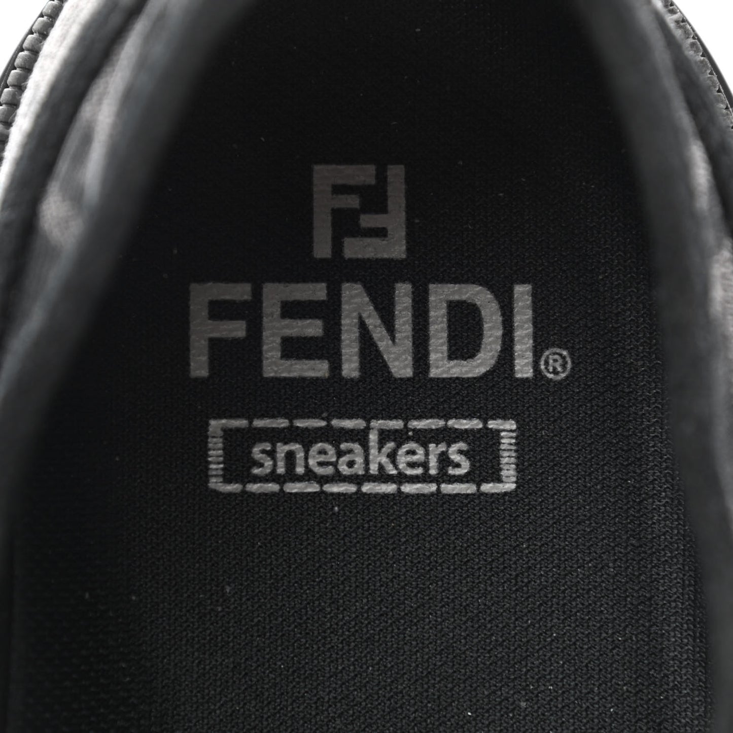 Fabric Jacquard Rubber FF Mens Domino Sneakers 11 Asfalto Black