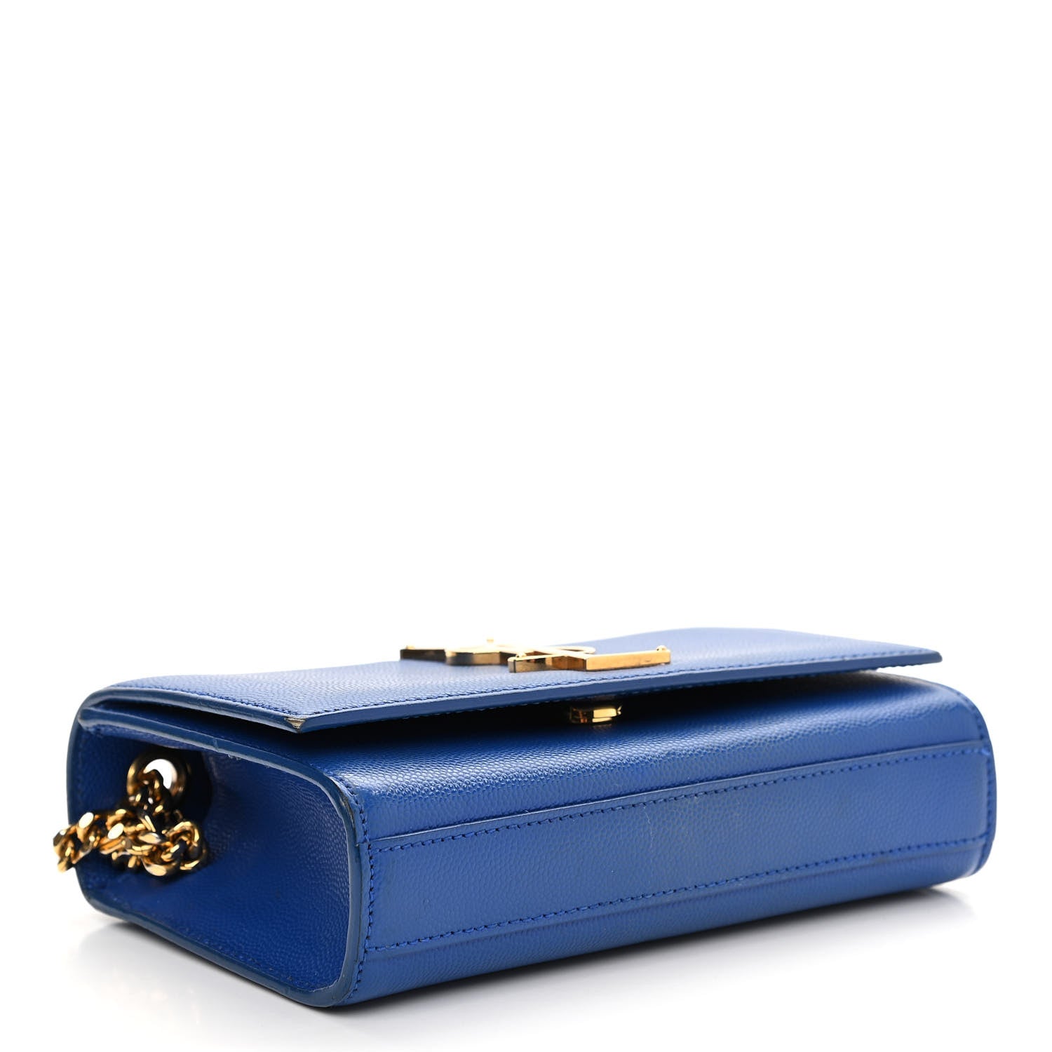 Saint Laurent Grain De Poudre Small Classic Monogram Kate Satchel Royal Blue 4 of 12