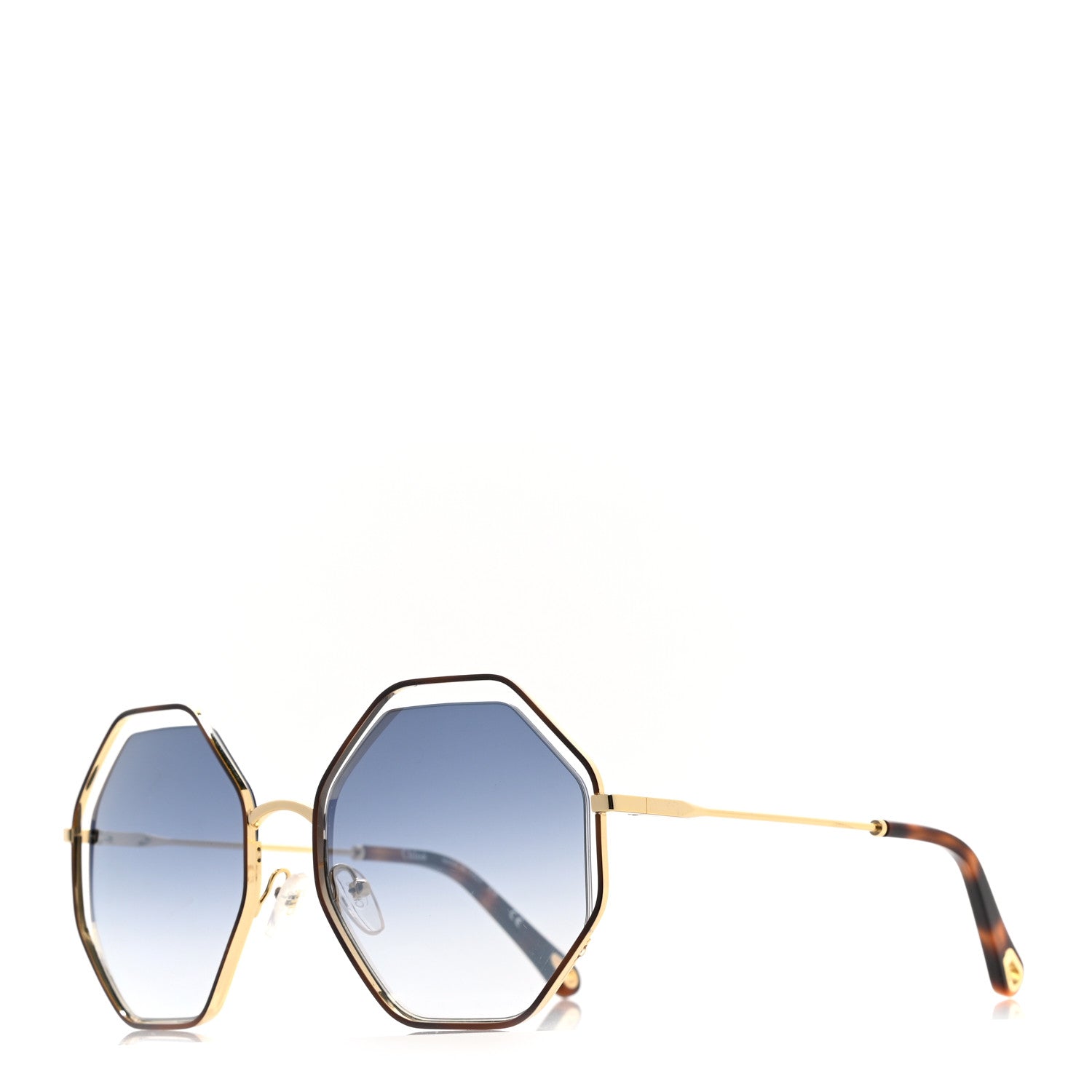 Chloe Octagonal Sunglasses CE132S Havana Brown 1 of 6