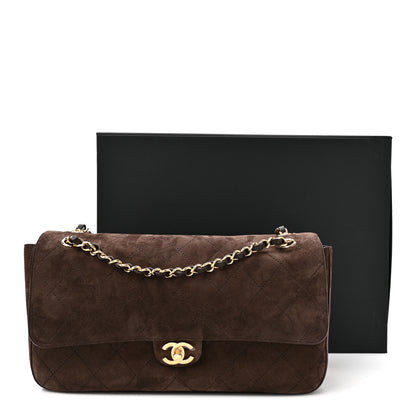 Chanel Suede Calfskin Small Souplissimo Maxi Flap Dark Brown 11 of 11
