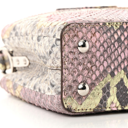 Louis Vuitton Metallic Snakeskin Capucines Mini Dore 10 of 15