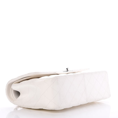 Chanel Lambskin Quilted Jumbo Double Flap White 5 of 10