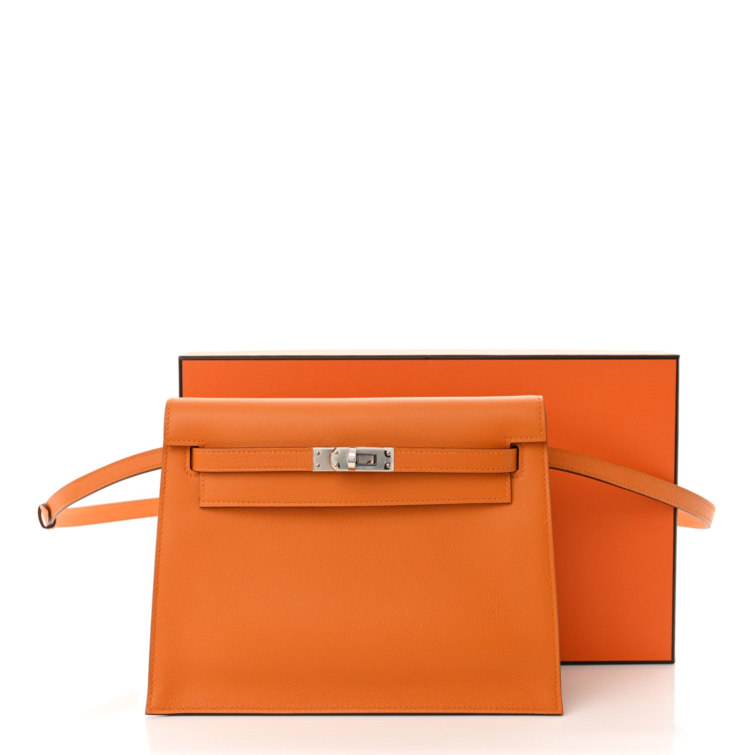 Hermes Evercolor Verso Kelly Danse II Belt Bag Abricot Terre Bautte 11 of 11