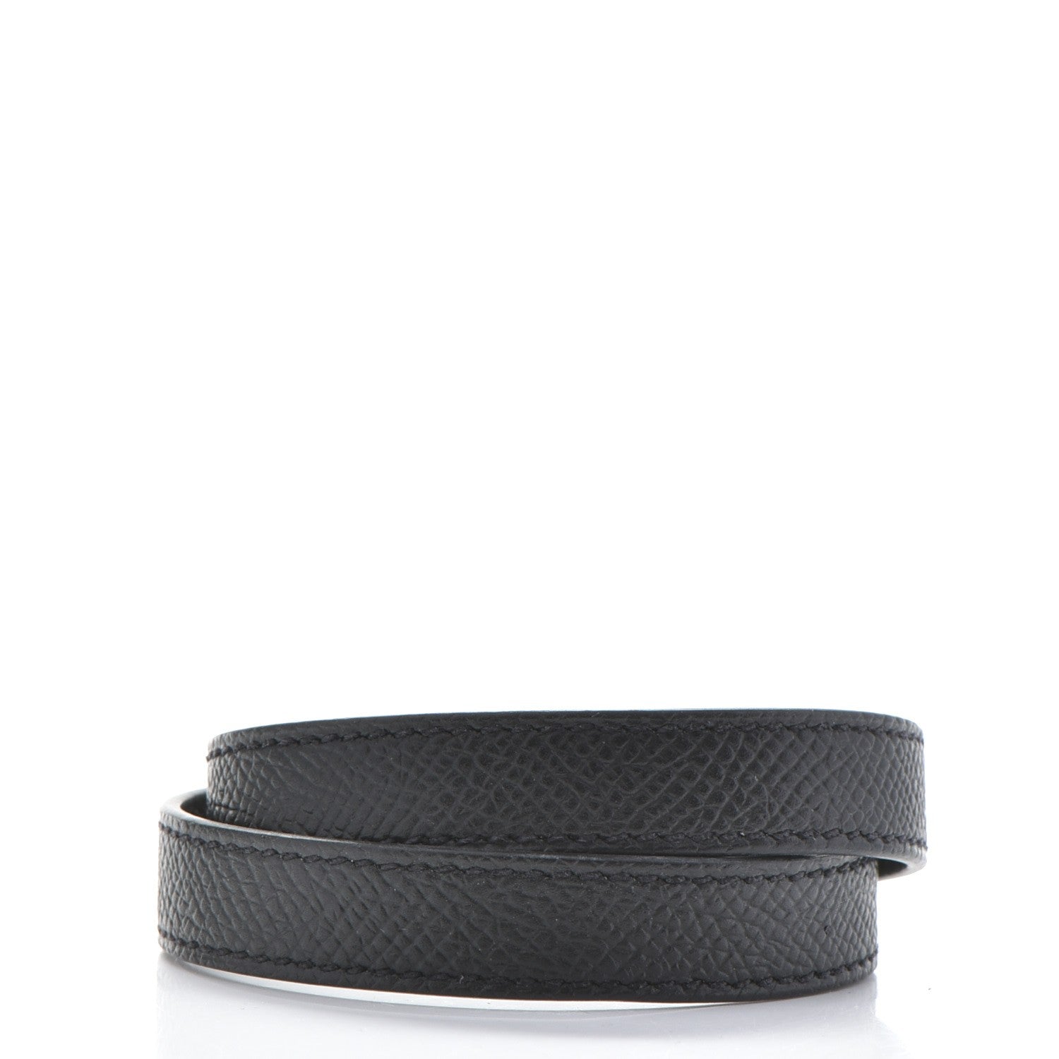 Hermes Epsom Kelly Double Tour Bracelet M Black 3 of 8