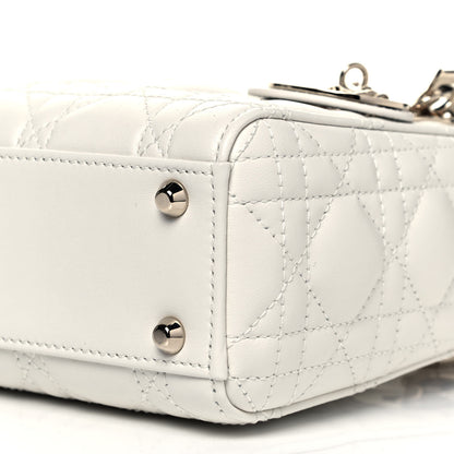 Christian Dior Lambskin Cannage Mini Lady Dior White 9 of 9
