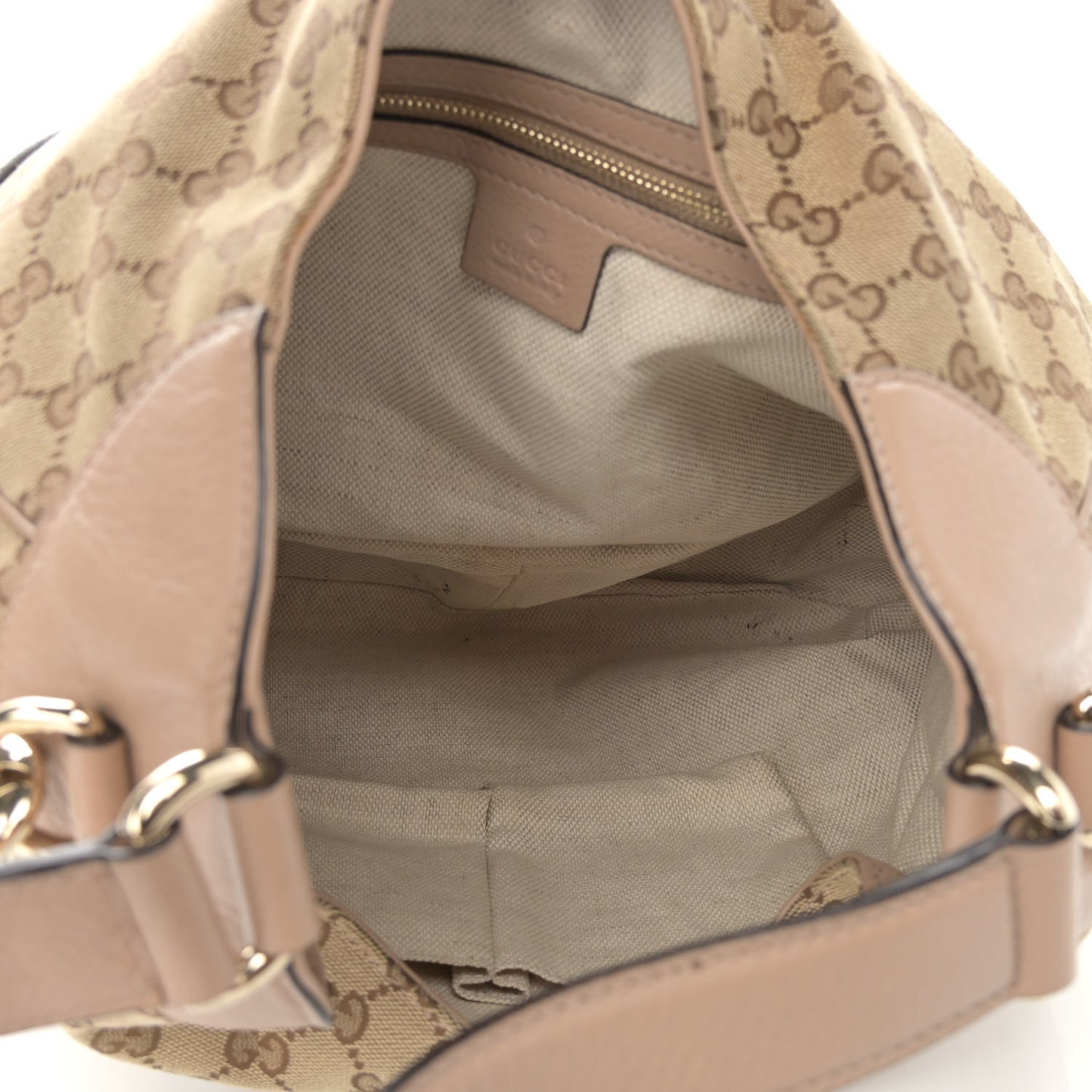 Monogram Web Medium Dressage Hobo Beige