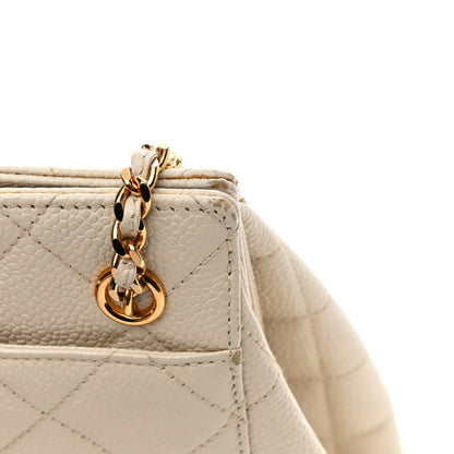 Chanel Caviar Quilted Small Chain Shoulder Bag White 11 of 17