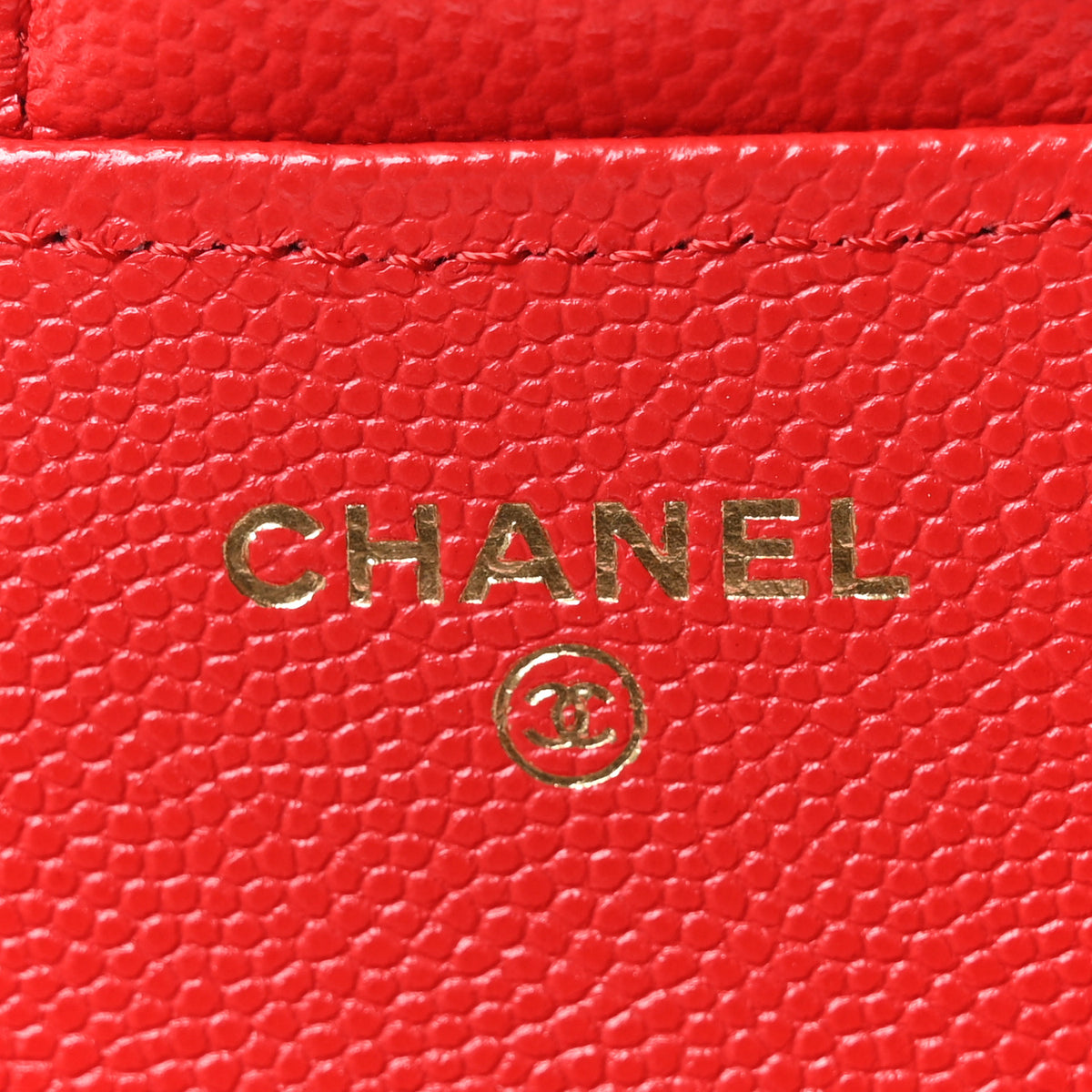 Chanel Caviar Quilted Glasses Case With Chain Red 6 of 11