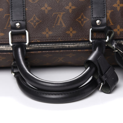 Louis Vuitton Monogram Macassar Keepall Bandouliere 55 11 of 15