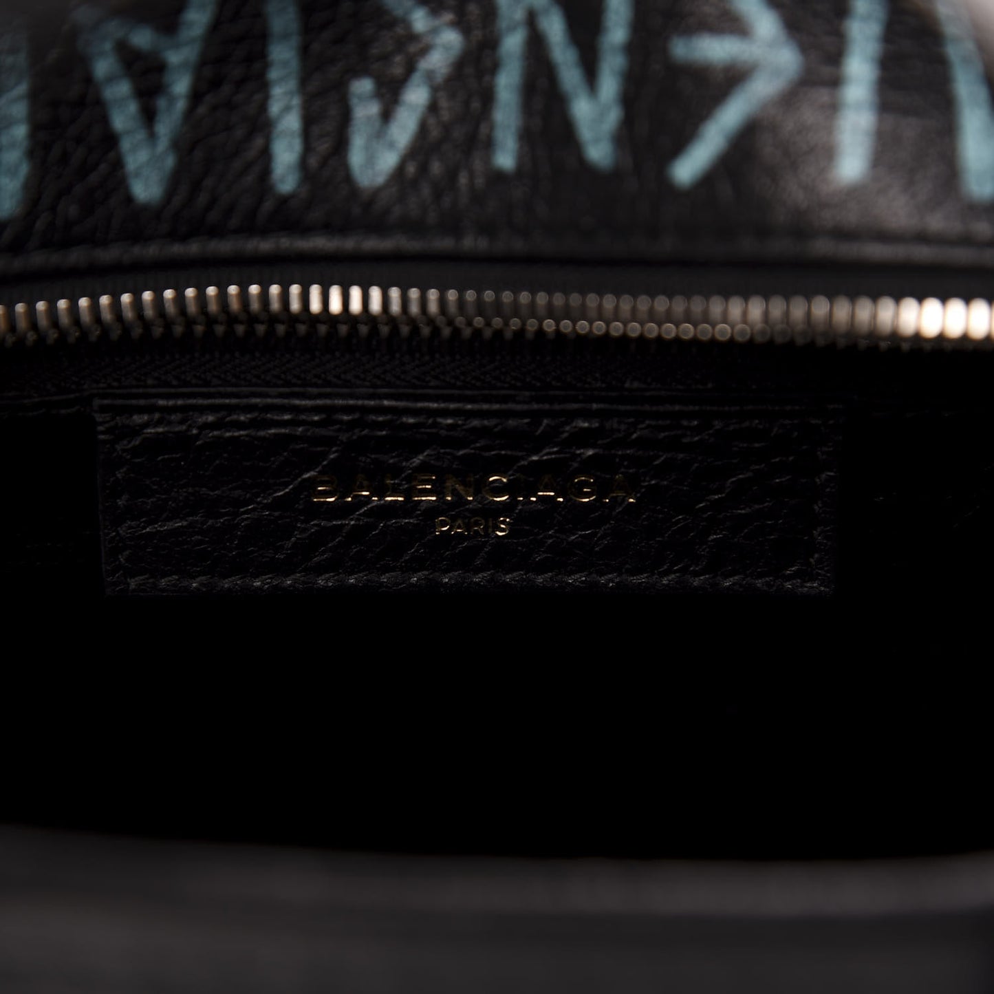 Agneau Arena Graffiti All Over XS Bazar Shopper Tote Black Multicolor
