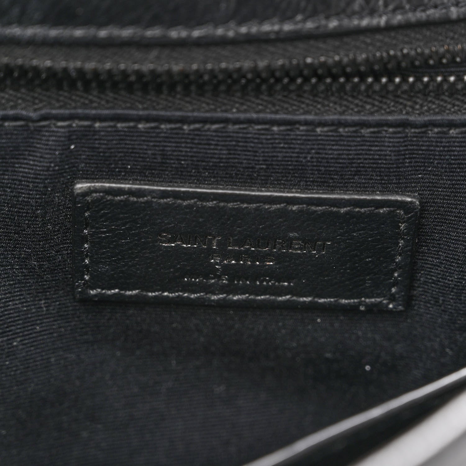 Saint Laurent Crocodile Embossed Lambskin Monogram Medium Niki Chain Satchel Black 6 of 9