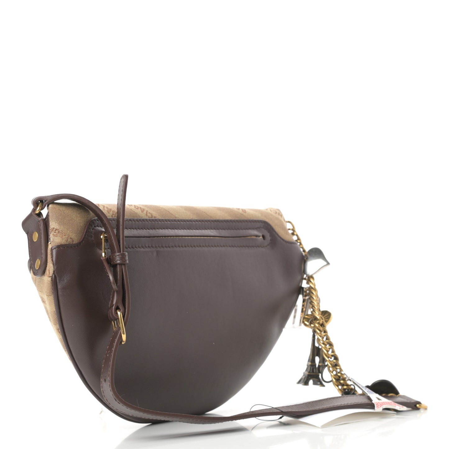 Canvas Jacquard Diagonal Allover Logo XS Souvenir Belt Bag Beige