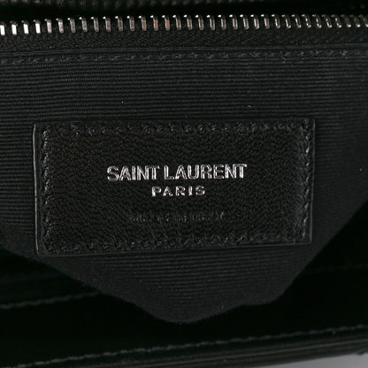 Saint Laurent Calfskin Y Quilted Monogram Toy Loulou Crossbody Bag Black 7 of 13
