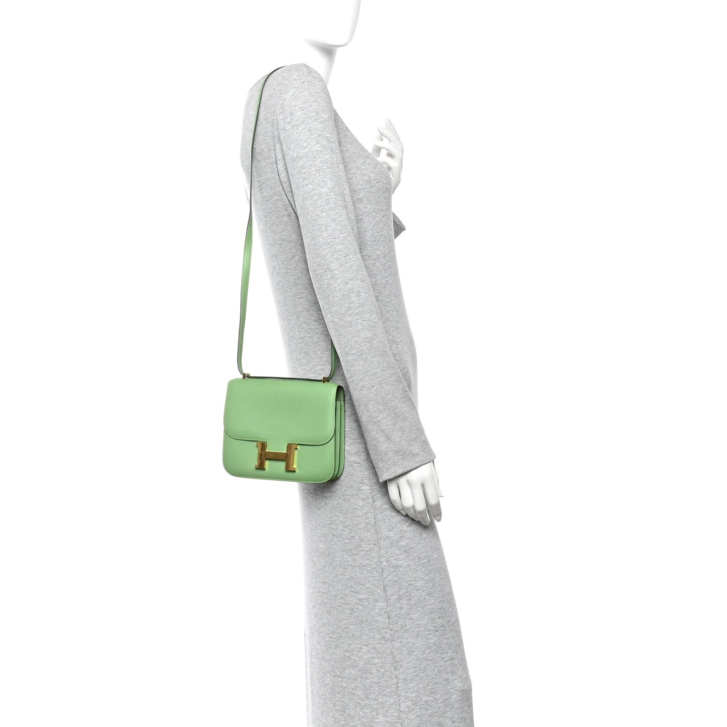 Hermes Epsom Constance 18 Vert Criquet 2 of 11