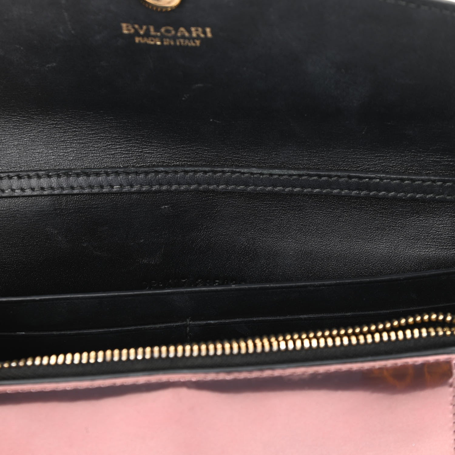 Bulgari Metallic Serpenti Forever Chain Wallet Rose Quartz 12 of 15