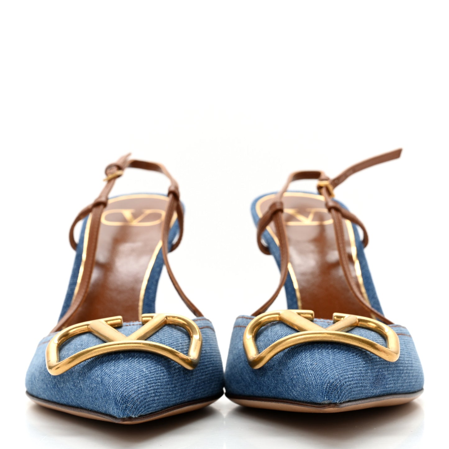 Denim Vlogo Slingback 80mm Pumps 41 Denim Selleria