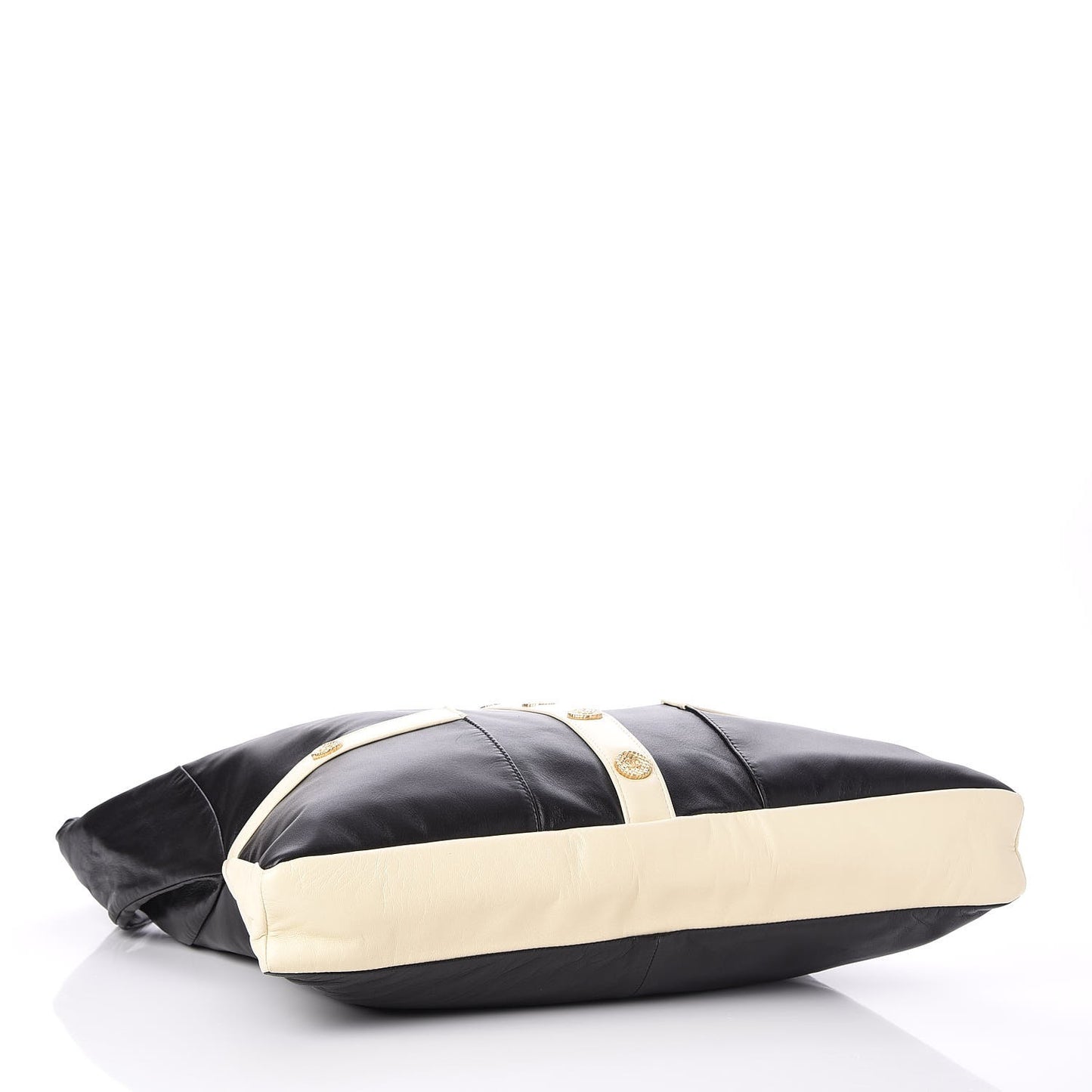 Lambskin Large Girl Bag Black Beige