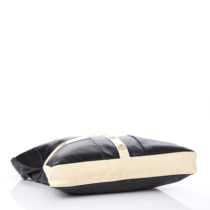 Chanel Lambskin Large Girl Bag Black Beige 4 of 8