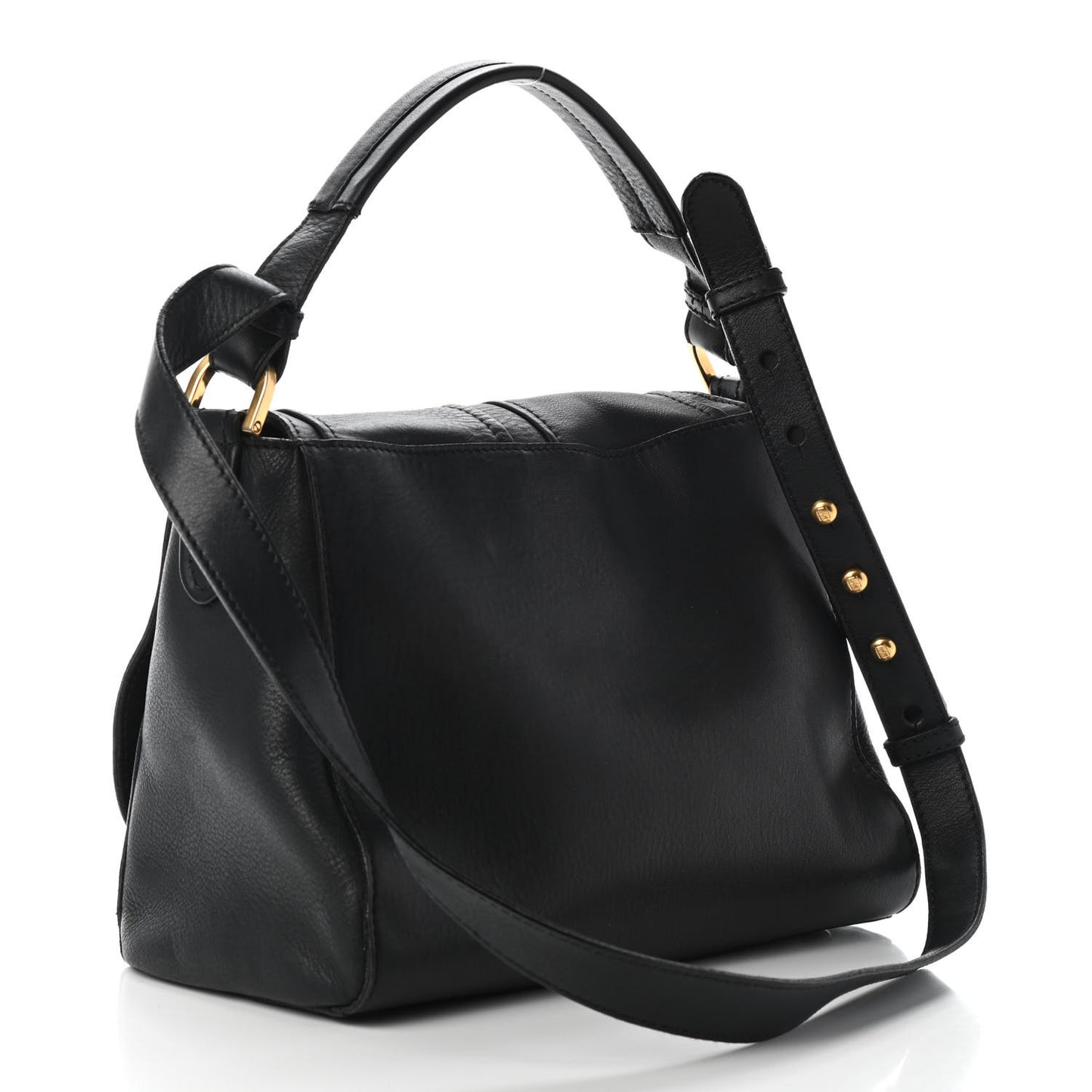Vitello Dolce Marmol Anna Shoulder Bag Black