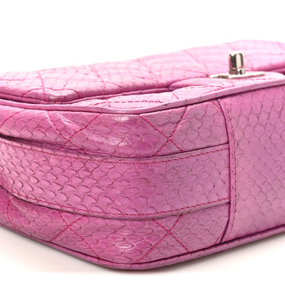 Chanel Elaphe Snakeskin Quilted Medium Easy Carry Flap Purple 9 of 11