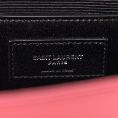 Saint Laurent Grain De Poudre Medium Monogram Kate Satchel Red 6 of 11