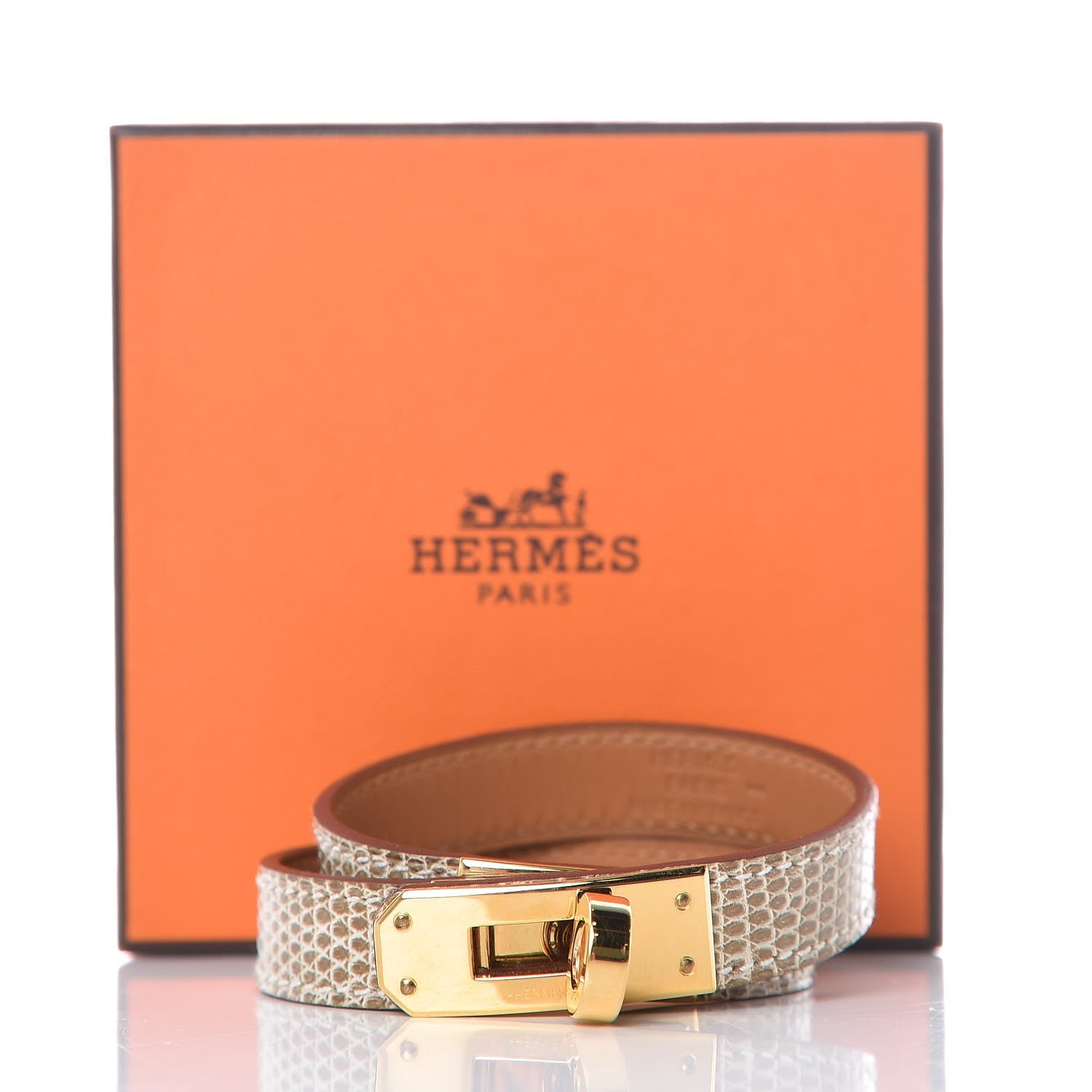 Hermes Lizard Kelly Double Tour Bracelet S Ficelle 6 of 6